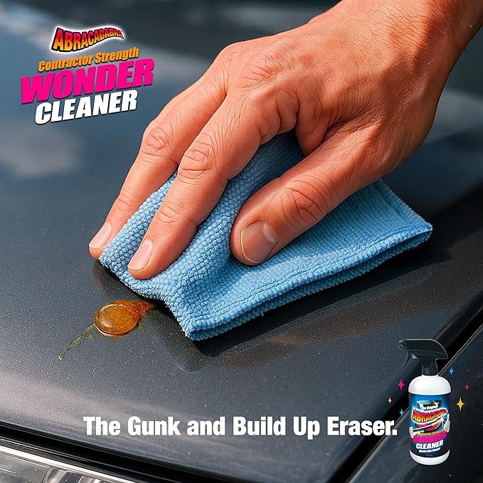 Abracadabra® Contractor Strength Wonder Cleaner- As Seen on TV- 16 fl oz- Gunk & Build Up Remover- Removes Tar, Adhesives, Gum, Stickers, Sap, Oils & More on Most Surfaces- Better Stronger Faster-3 pk