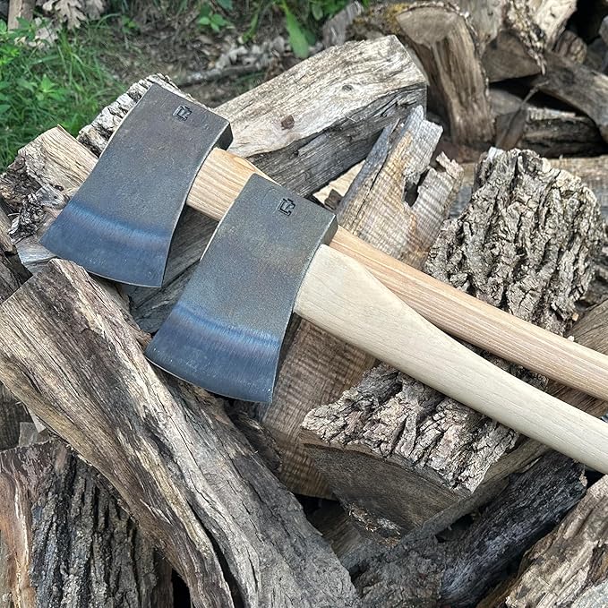 COUNCIL TOOL Boy's Axe - 2.25 lbs Dayton Pattern Axe with 24" Curved Hickory Handle & Drop Forged Steel Head - SU22B24C