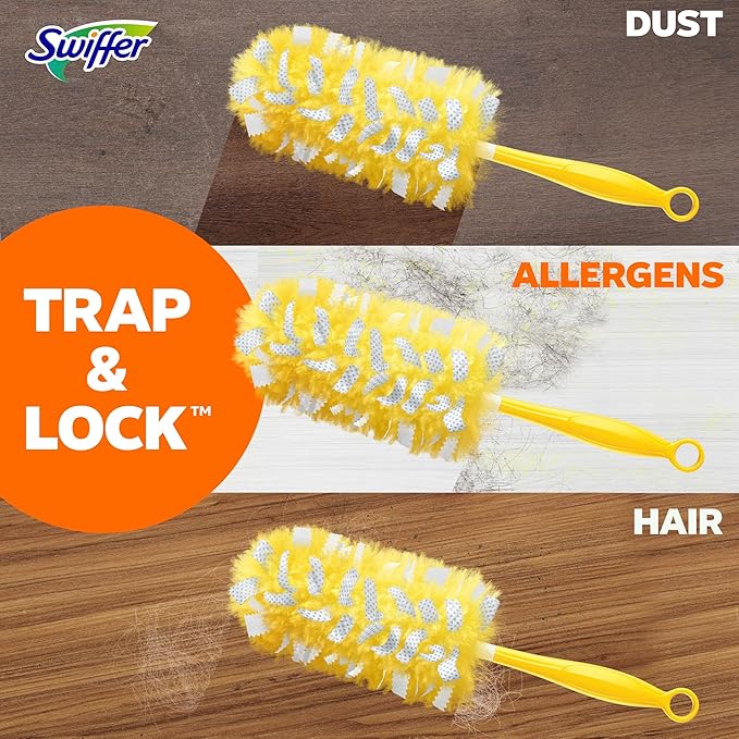 Swiffer Dusters Heavy Duty Multi-Surface Duster Refills for Cleaning, Unscented, 11 Count