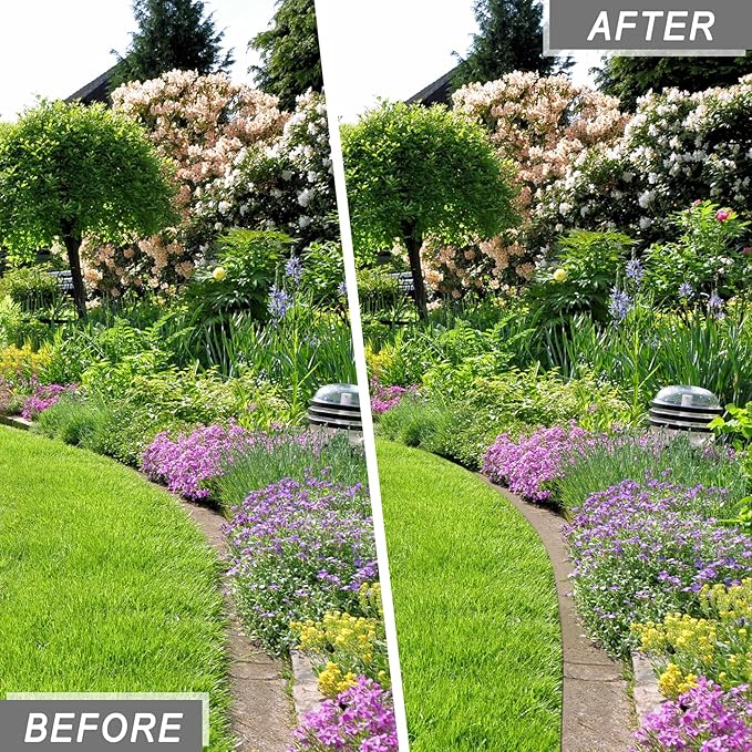Wheel Rotary Lawn Edger - Manual Grass Edger with Long Handle (66.9 Inch), Adjustable for Landscaping, Garden, Yard