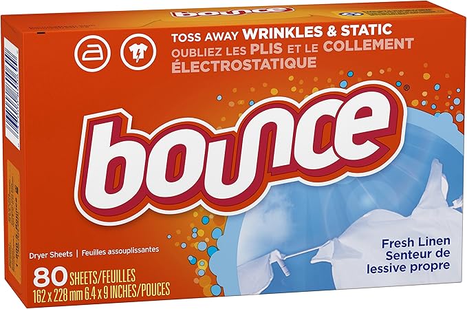 Bounce Fabric Softener Dryer Sheets, Fresh Linen, 80 Count (Pack of 3)