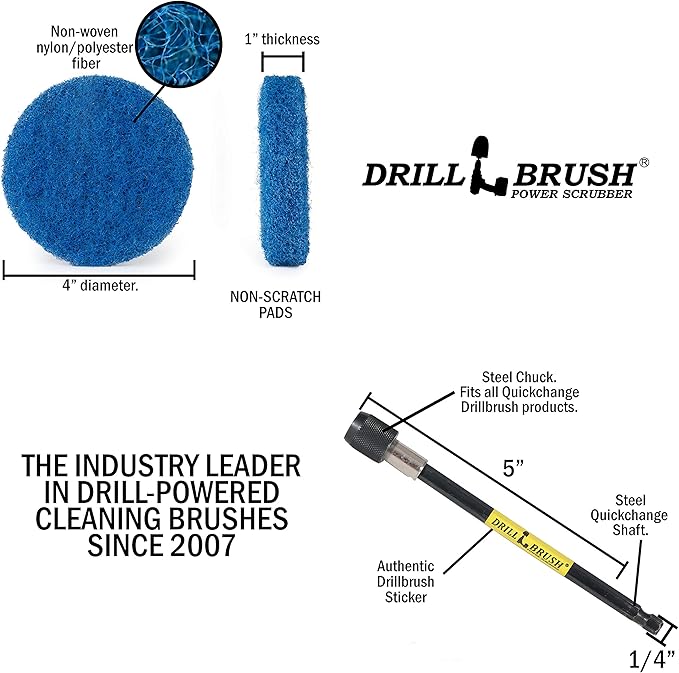 Kitchen Accessories - Cleaning Supplies - Drill Brush - Spin Scrubber - Oven Cleaner - Stove Top Cleaner - Pots and Pans - Kitchen Sink - Hard Water Stain Remover - Drill Attachment Power Scrubber