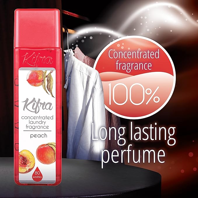 KIFRA PEACH Concentrated Laundry Fragrance 6.76 Fl Oz 200ml 80 Washing Cycles