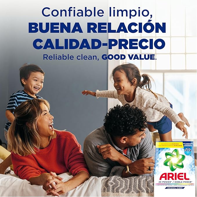 Ariel Powder Laundry Detergent, Original Scent, 211 oz, 132 Loads