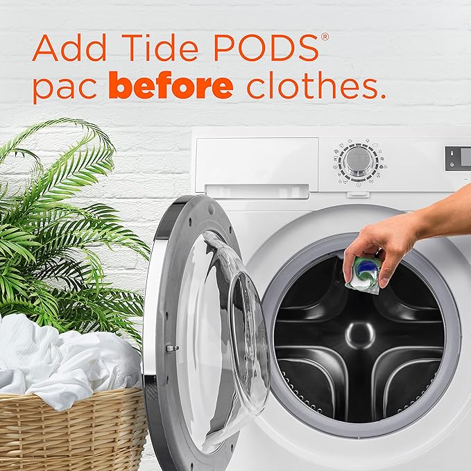 Tide Hygienic Clean Heavy 10x Duty Power PODS Laundry Detergent Pacs, Spring Meadow Scent, 45 Count, For Visible and Invisible Dirt