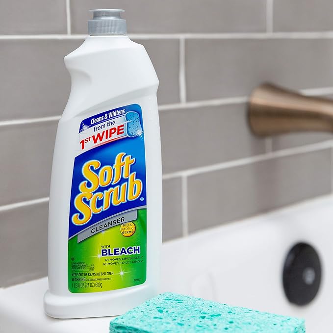 Soft Scrub Antibacterial Cleaner with Bleach Surface Cleanser, 36 Ounce (Pack of 6)