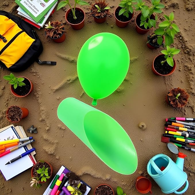 Plastic Garden Soil Scoops, Cup Spade Shovel Mini Colorful Soil Scoops Plant Potting Shovels Bucket Shovel Gardening Tools Hand Tools Shovels (Green)