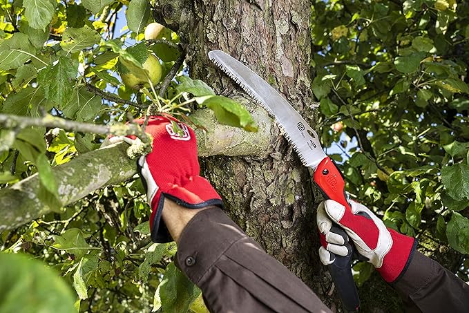 FELCO 604 Folding Pruning Saw –Curved Pull-Stroke Saw for Tree Trimming & Elevated Cut | Tree Branch Cutter | Folding Handsaw with Chrome-Plated 10" Blade, Non-Slip Handle, Blade Lock, Swiss Precision