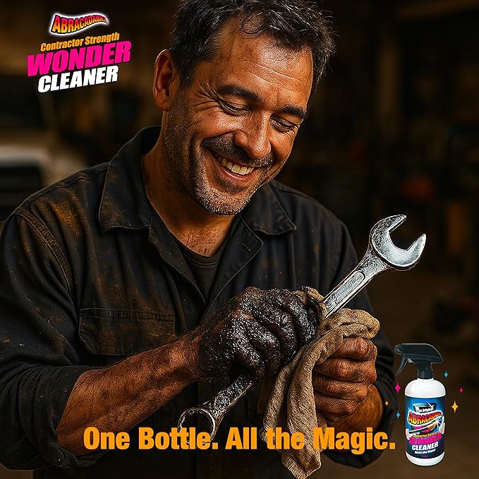 Abracadabra® Contractor Strength Wonder Cleaner- As Seen on TV- 16 fl oz- Gunk & Build Up Remover- Removes Tar, Adhesives, Gum, Stickers, Sap, Oils & More on Most Surfaces- Better Stronger Faster-3 pk