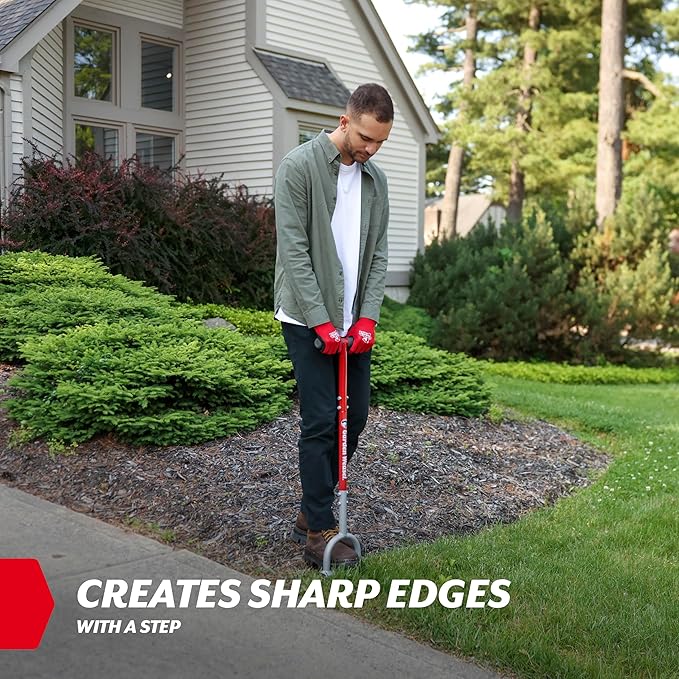Garden Weasel Edger-Chopper Manual Lawn Edger Tool - Sod Cutter and Trenching Shovel for Clean Garden Borders - Ergonomic Handle and Carbon Steel Blade Latest Model 91714-3