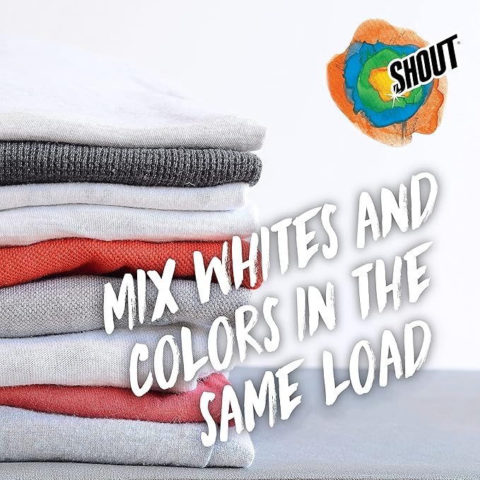Shout Color Catcher Sheets for Laundry, Allow Mixed Washes, Prevent Color Runs and Maintain Original Clothing, 24 Count (Pack of 12)