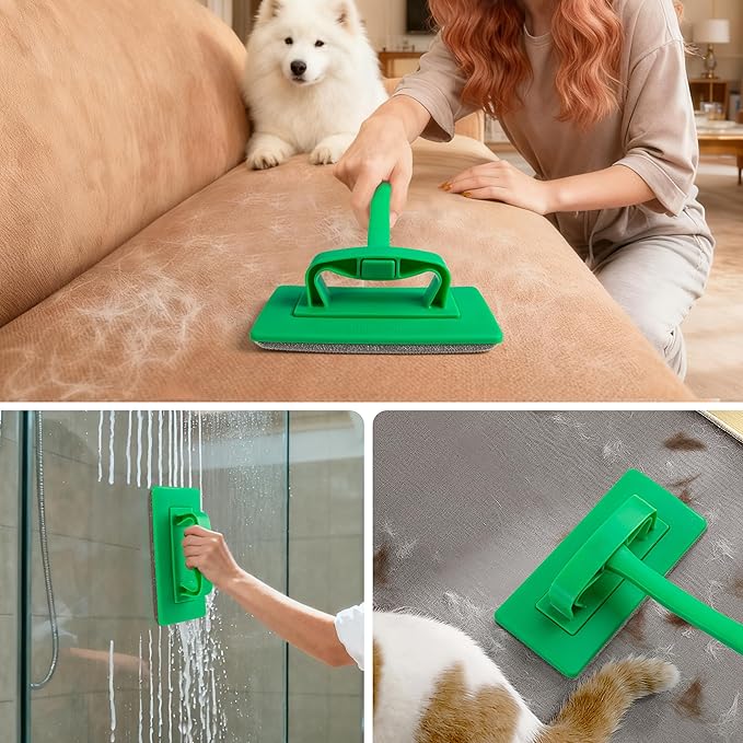 MyLifeUNIT 2 Packs Mesh Screen Cleaner, Detachable Window Screen Cleaning Brush, Window Screen Cleaners Tool with Wet and Dry Dual-Use