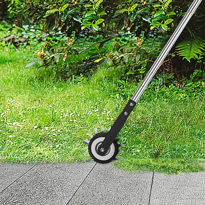 Wheel Rotary Edger, Adjustable Length Lawn Edger, Stainless Steel Lawn Tool, Lawn Tool for Manual Edger, Sidewalks, Gardens, Driveways and Flower Bed Edging