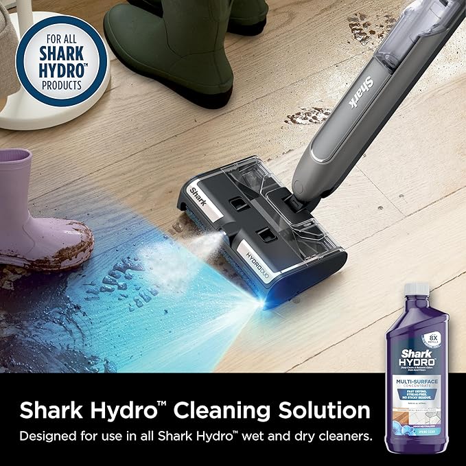 Shark Hydro Multi-Surface Concentrate with Odor Neutralizing Technology, Formulated for Use in All Shark Hydro Wet & Dry Cleaners, Use on Sealed Hardwood, Tile, Laminate, & Stone, 16oz, WWCM16
