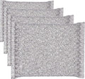 RSVP International Kitchen Cleaning Collection Gentle Scrubbing Sponge for Non-Stick Cookware, Porcelain & Glass, Dishwasher Safe, 5x3.5, Silver (Pack of 4)