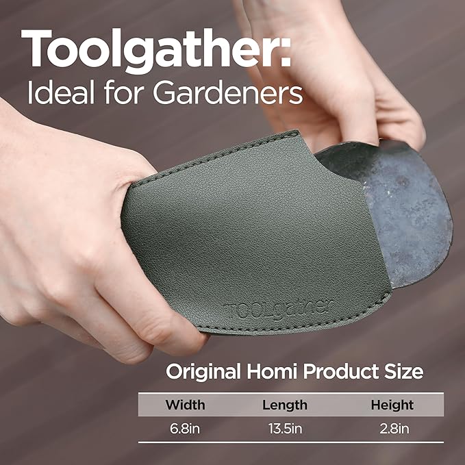Original Homi Hand Hoe Left-Handed - Traditional Handmade Korean Garden Tool for Weeding Digging & Planting with Forged Steel & Chestnut and Acacia Wood Handle