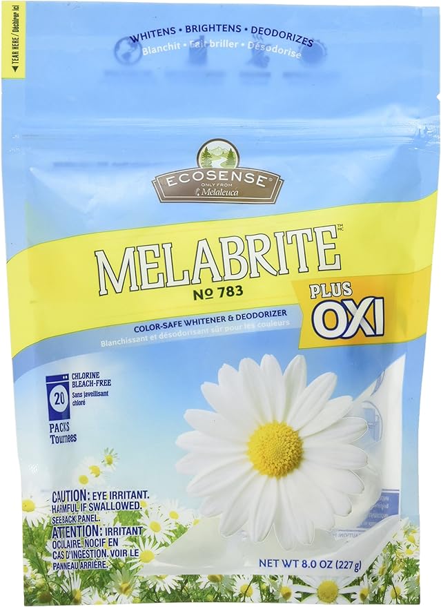 Melaleuca Melabrite Color-safe Laundry Whitener & Deodorizer Plus OXI 20 Packs 8 Oz