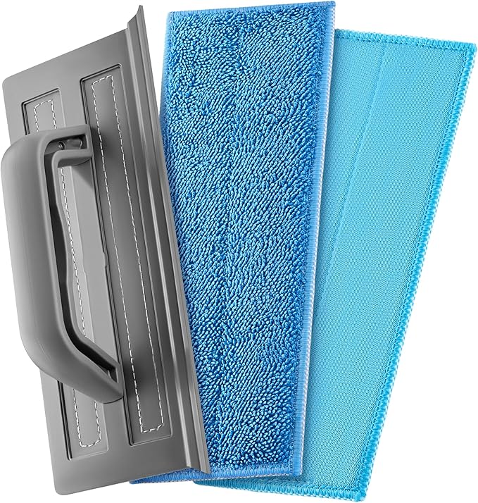 Tyroler Silicone Shower Squeegee for Glass Doors - 10" | 2 Microfiber Scrub & Polish Cloths | Multi-Surface Wiper | Perfect Window Squeegee for Home | Squeegee for Shower Glass | Shower Door Squeegee