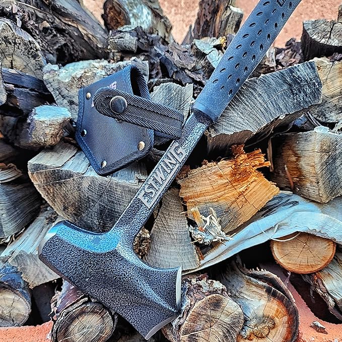 ESTWING Timber Titan - Black USA Made 16" Wood Splitting Maul with Forged Steel Construction & Shock Reduction Grip - EB-TT4