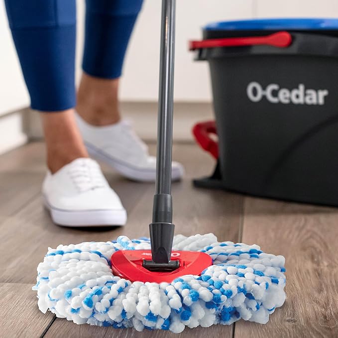 O-Cedar Genuine RinseClean Deep Clean Spin Mop Head Replacement (1-Pack) | 40% More Cleaning Power | Microfiber Refill | Machine Washable | Compatible with O-Cedar EasyWring RinseClean Spin Mop System
