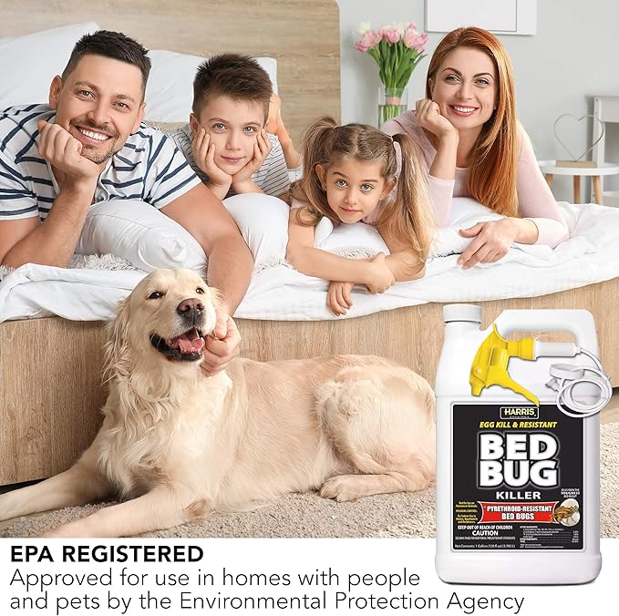 Harris Toughest Bed Bug Killer, Liquid Spray with Odorless and Non-Staining Extended Residual Kill Formula (Gallon)