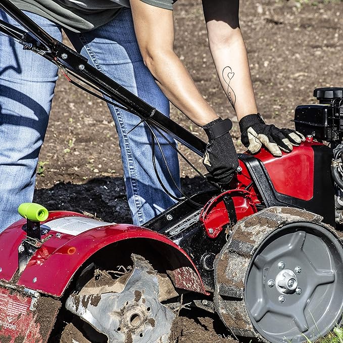 Earthquake 37037 Pioneer Dual-Direction Rear Tine Tiller, Red/Black