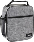 opux Premium Insulated Lunch Box, Soft School Lunch Bag for Kids Boys Girls, Leakproof Small Lunch Pail Men Women Work, Reusable Compact Cooler Tote Lunchbox for Office Adult, Light Grey