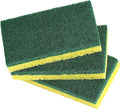 Scrubee Heavy Duty Scrub Sponge with Scouring Pad, Kitchen Dishwashing, Sink, Pot and Frying Pan Cellulose Scrubber Sponge Non Scratch. by Superio… (4.5" 3 Pack)