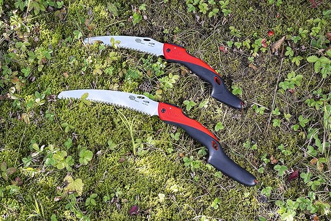 FELCO 603 Folding Pruning Saw – Curved Pull-Stroke Saw for Tree Trimming & Elevated Cut | Tree Branch Cutter | Folding Handsaw with Chrome-Plated 8" Blade, Non-Slip Handle, Blade Lock, Swiss Precision