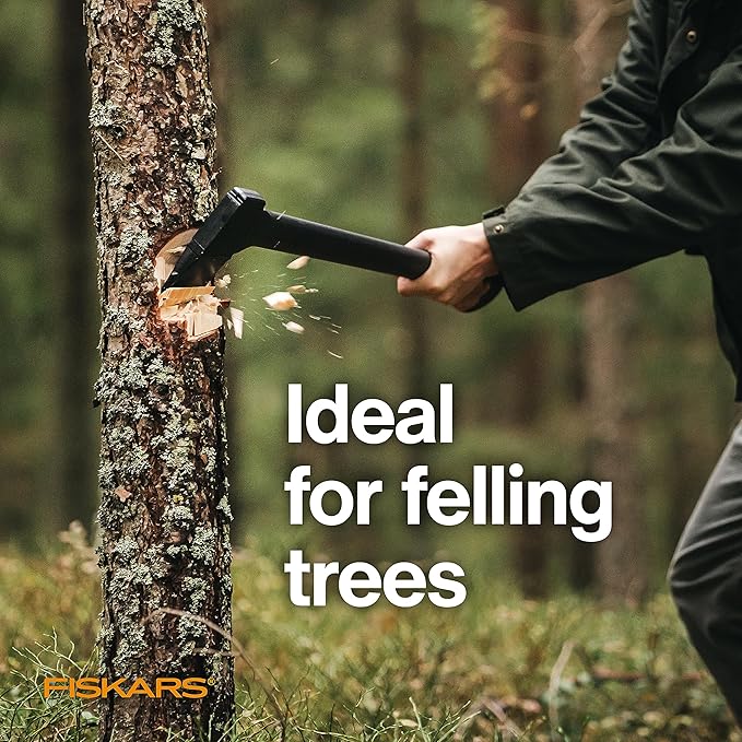Fiskars X15 Splitting Axe, Tree Branch Cutter and Wood Splitter (23.5-Inch Axe) with Shock-Absorbing Handle