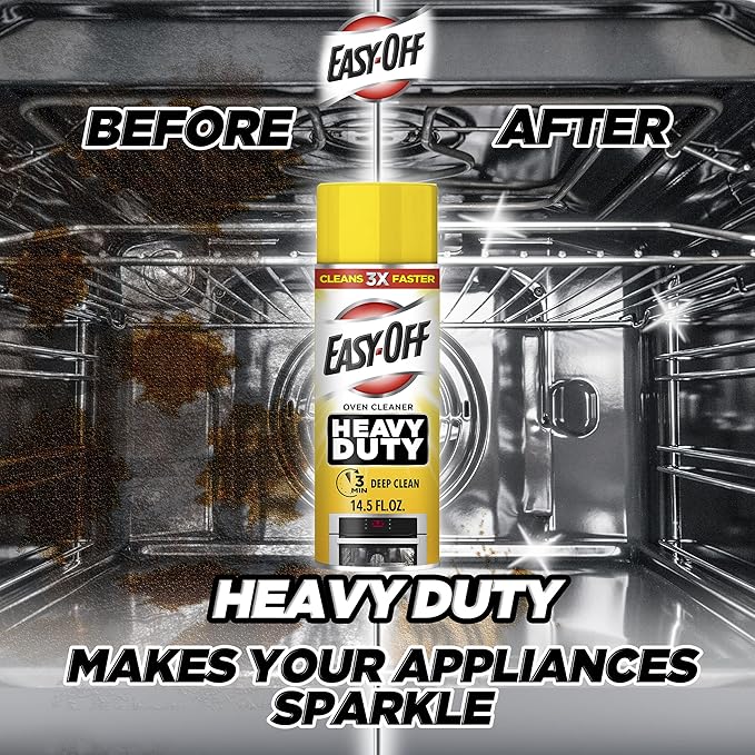 Easy Off Heavy Duty Oven Cleaner Foam, Removes Grease & Burned-On Food, For Ovens, Grill Grates & More 14.5oz (2-count)