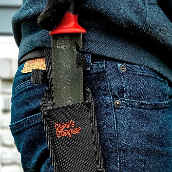 Root Slayer 17211, Soil Knife with Holster, Original Red