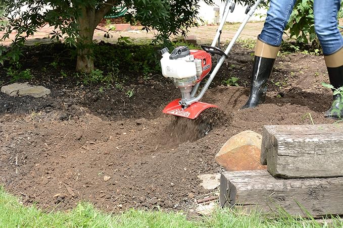 Mantis 7940 4-Cycle Tiller Cultivator Powered by Honda – Lightweight, Powerful and Compact - No Fuel Mix, Sure-Grip Handles – Built To Be Durable and Dependable