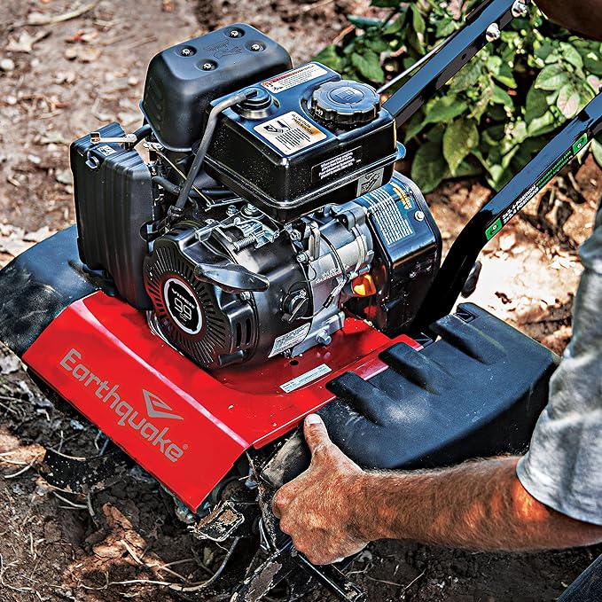 Earthquake 20015 Versa 2-in-1 Tiller Cultivator with a 99cc 4-Cycle Viper Engine, 2-in-1 Front Tine Tiller and Cultivator, Removable Side Shields and Outer Tines