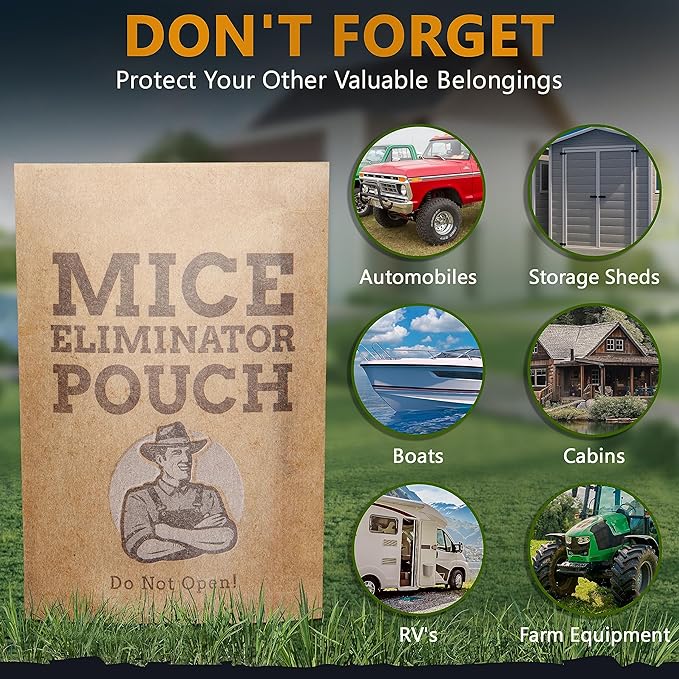 All-Natural Mice Repellent Pouches – Harmless Peppermint Essential Oil Mouse Deterrent - Keep Mice Out of Your Home and Your Family Safe - by Tougher Than Tom