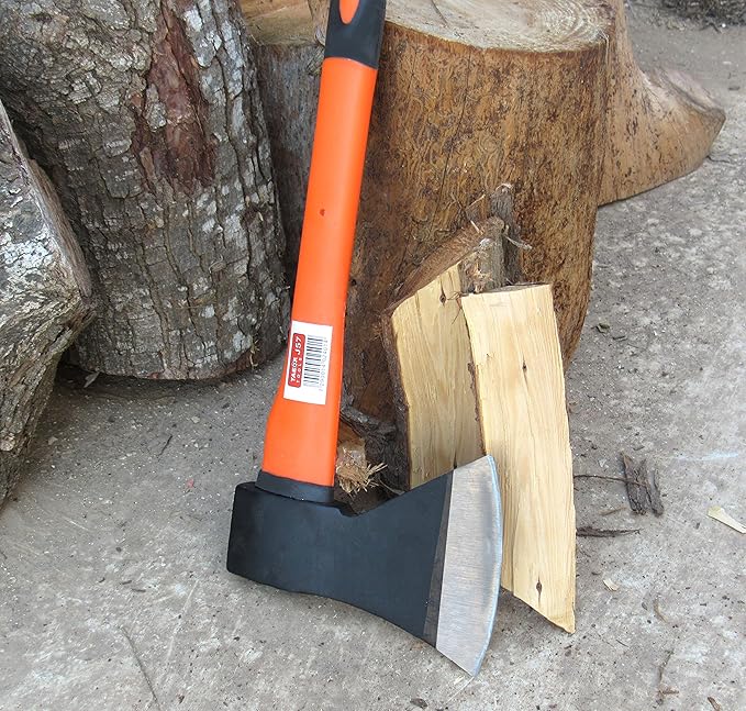 TABOR TOOLS Chopping Axe, Hand Axe, with Strong Fiberglass Handle and Anti-Slip Grip. J57A. (Chopping Axe, 24" Handle)