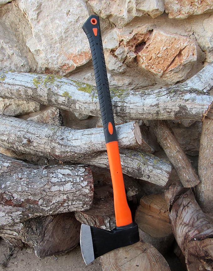 TABOR TOOLS Chopping Axe, Hand Axe, with Strong Fiberglass Handle and Anti-Slip Grip. J57A. (Chopping Axe, 24" Handle)