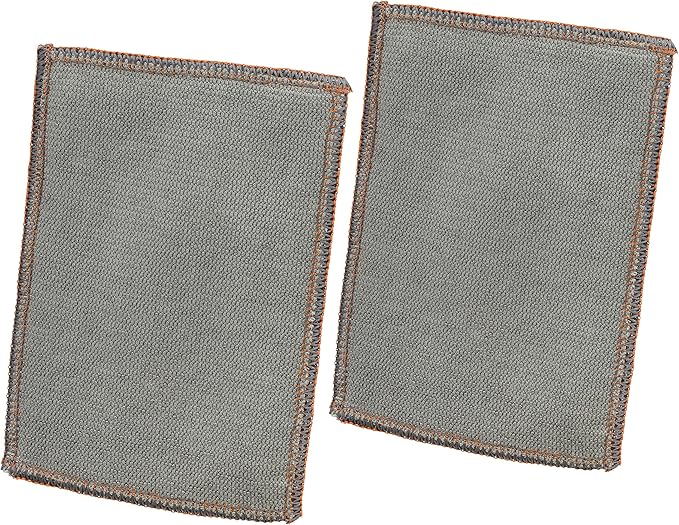 Redecker Copper Cleaning Cloth Dual-Sided Copper & Microfiber Kitchen Scrubber for Pots Pans Stove & Sink 2 Pack 5.7 x 4.1 in Made in Austria