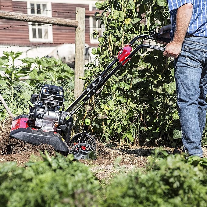 Earthquake 20015 Versa 2-in-1 Tiller Cultivator with a 99cc 4-Cycle Viper Engine, 2-in-1 Front Tine Tiller and Cultivator, Removable Side Shields and Outer Tines
